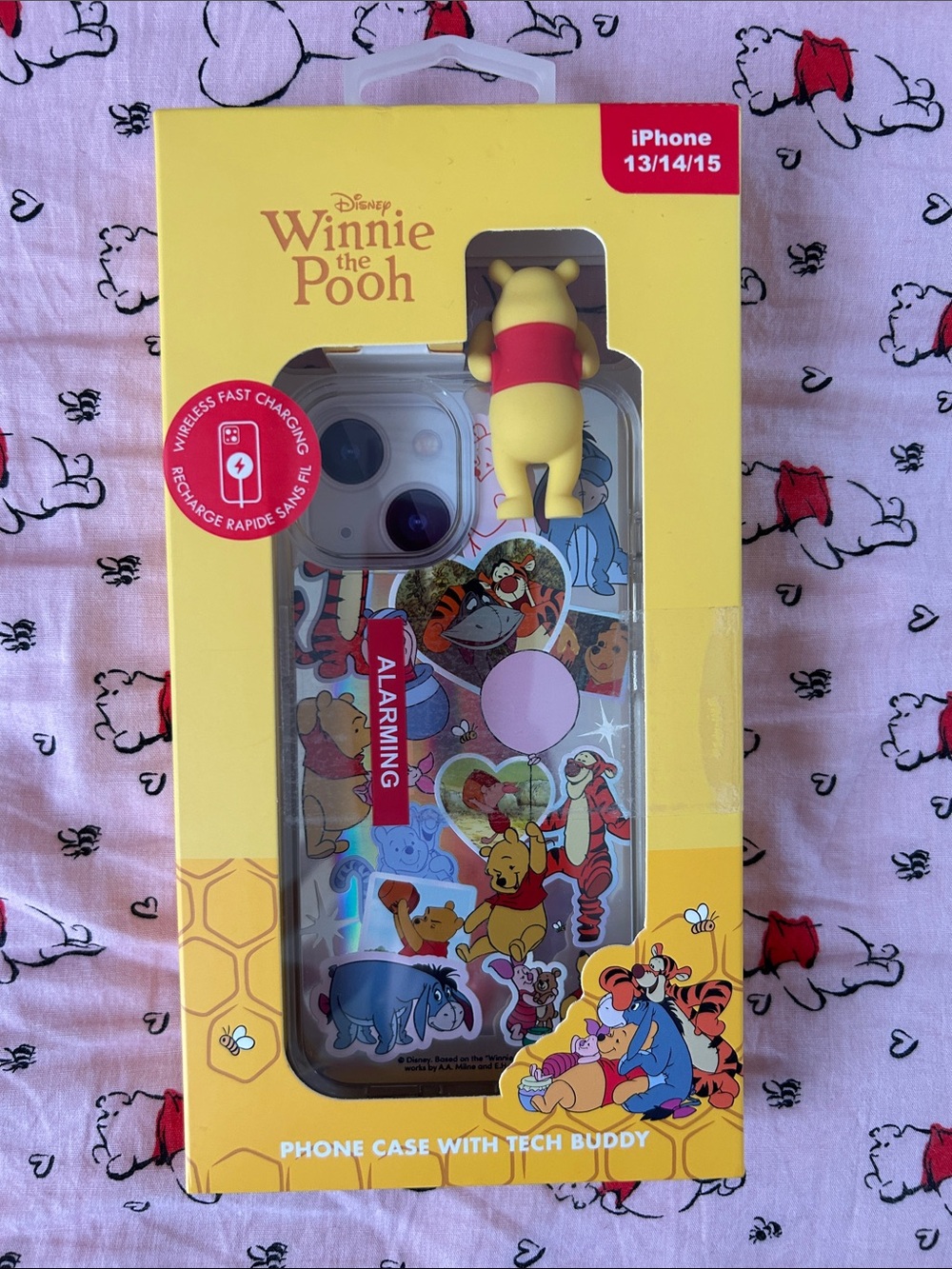 Winnie the Pooh Clear Sticker Phone Case with Pooh Tech Buddy